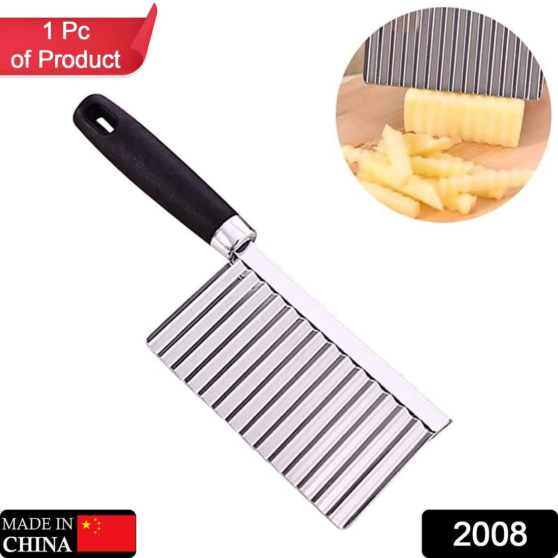 Stainless Steel Crinkle Cutter Knife for Salad and Vegetables - Shopmania Wholesale