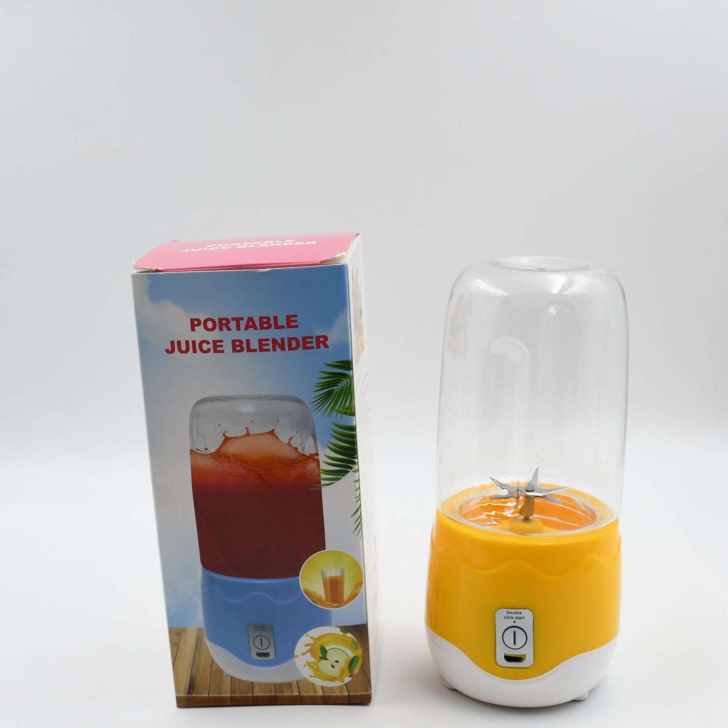 Portable Electric USB Juice Maker 6 blade Blender Grinder Mixer Personal Size, USB Rechargeable Mini Juicer for Smoothies and Shakes with Juicer Cup - 400ml - Shopmania Wholesale