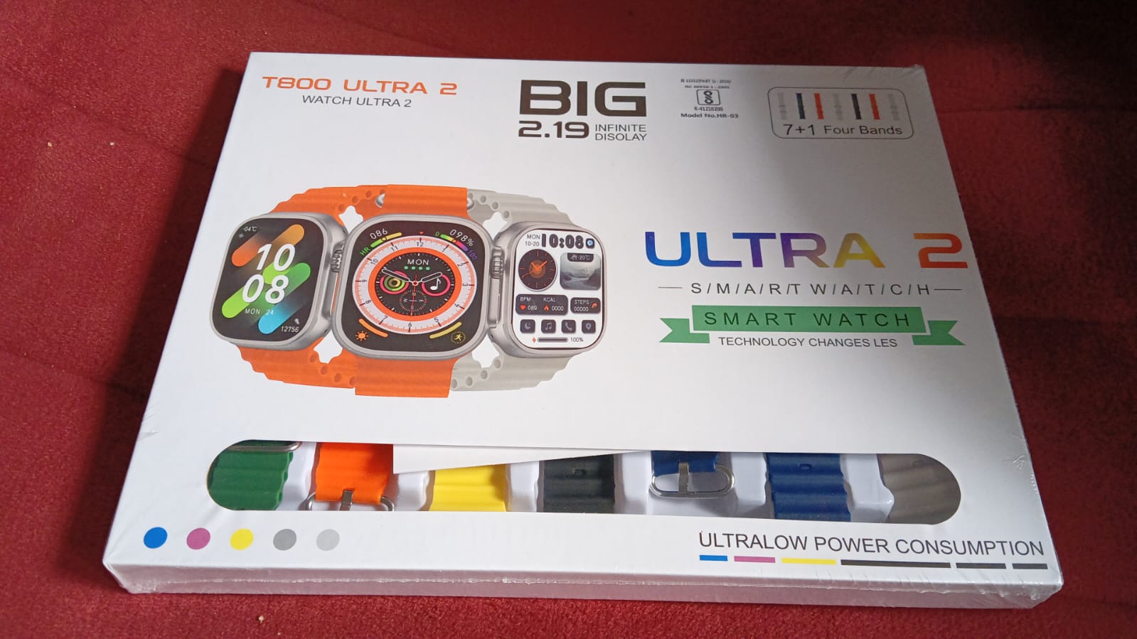 7 in 1 Ultra Smart watch Combo with Seven Classic Straps & Transparent Screen Guard (1 Set / Mix Color) your brand