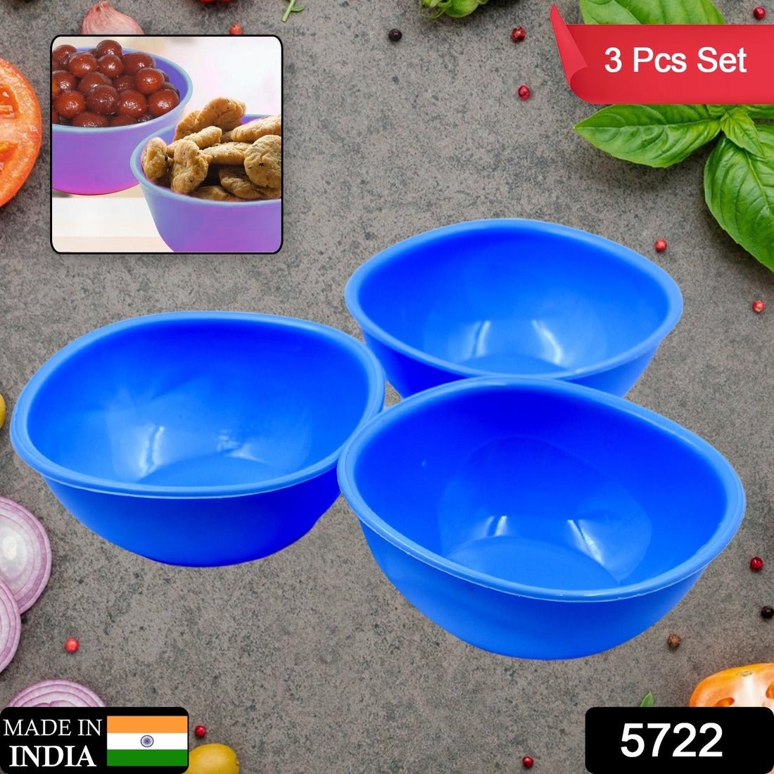 BPA Free Plastic Bowl Set for Cereal, Salad, Rice, Soup, Pasta, Snack Bowl, Microwave Safe, Dishwasher Safe (3 Pcs Set) - Shopmania Wholesale
