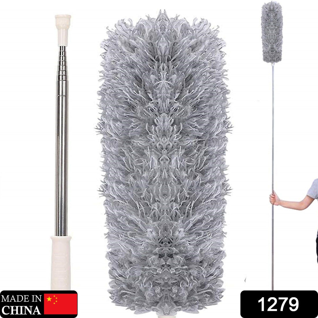 Microfiber Dusters for Cleaning, Telescoping Feather Duster with 100 inches Extendable Handle Pole, Dusting Cleaning Tools for Cleaning High Ceiling, Ceiling Fan, Blinds, Cobwebs, Furniture, Cars - Shopmania Wholesale