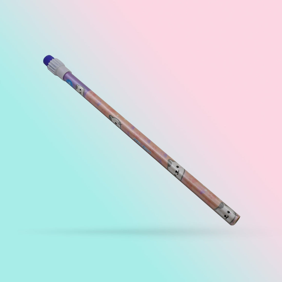 Cute rabbit and bear pencil set with sharpener and eraser