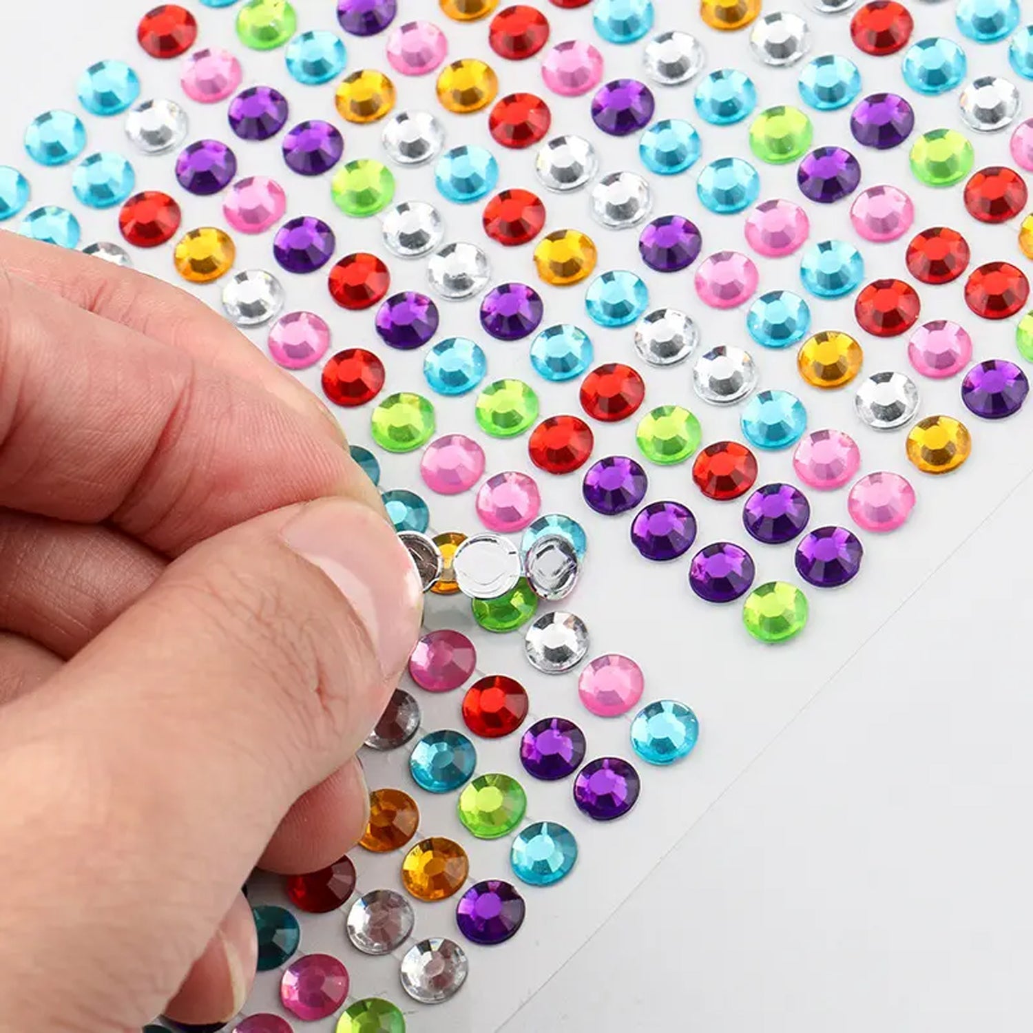 SpaceSelf Adhesive Multi Size Shaped Shining Stones Crystals Stickers For Art & Craft, Mobile Phone Decoration, Jewelery Making, School Projects, Creative Work - Shopmania Wholesale
