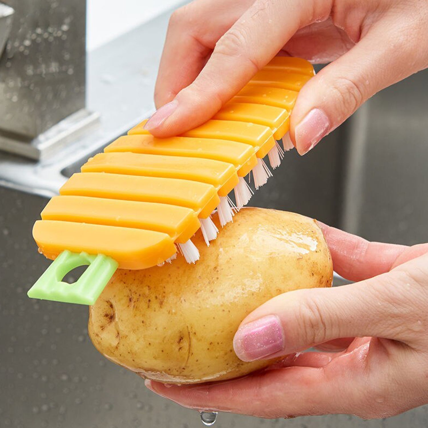 Vegetable Scrubbing Brush, Vegetable Scrubber Nonâ€‘Toxic Fruit Brush Carrot Shape Vegetable Brush for Potato for Vegetable your brand