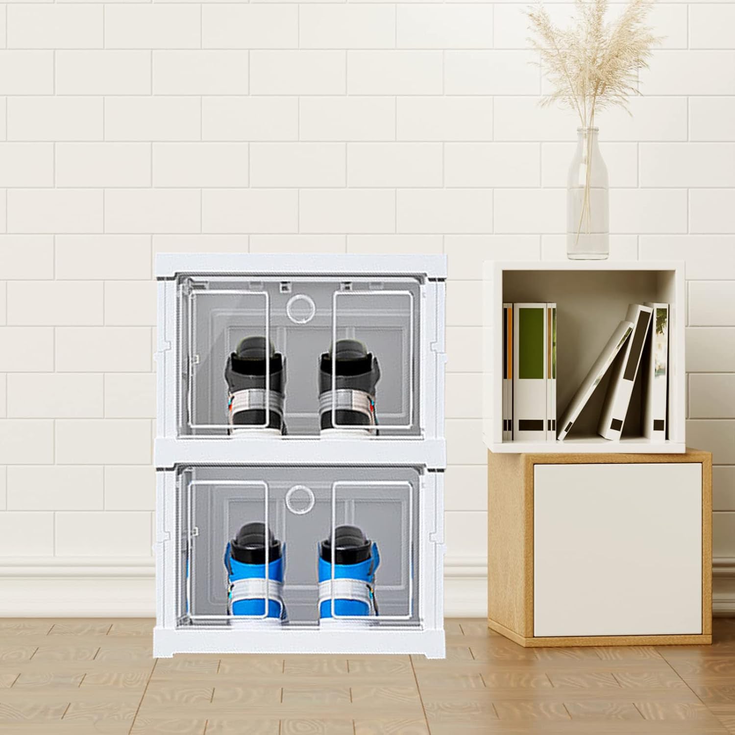 Stackable Multifunctional Storage, for Clothes Foldable Drawer Shelf Basket Utility Cart Rack Storage Organizer Cart for Kitchen, Pantry Closet, Bedroom, Bathroom, Laundry (2 / Layer 1 Pc) - Shopmania Wholesale