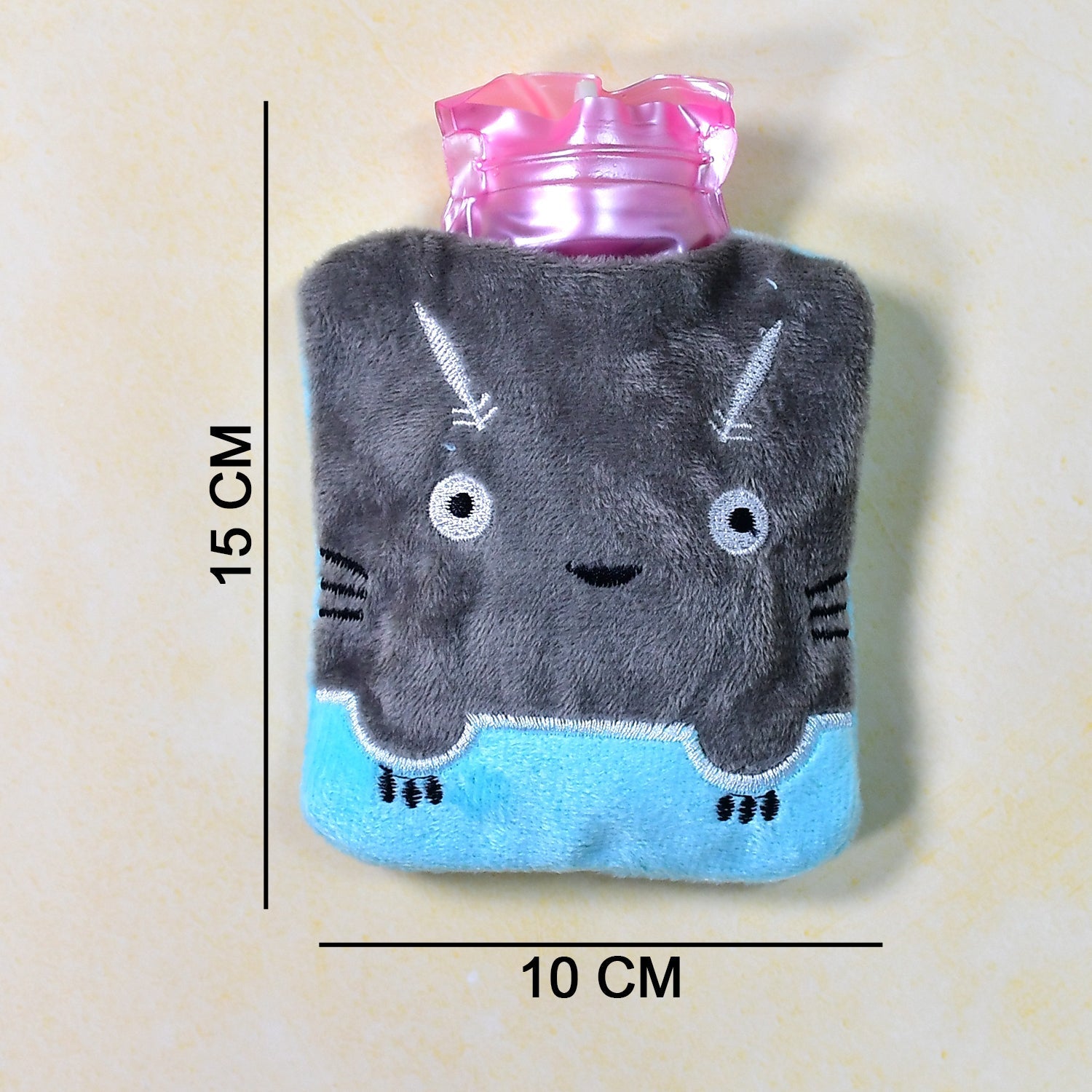 Grey Cat Print Small Hot Water Bag with Cover for Pain Relief your brand