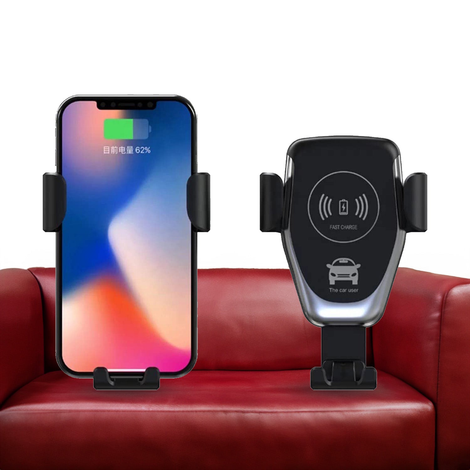 Car Phone Holder Wireless Car Charger 10W Qi Fast Charging Car Charger Gravity Auto Clamping 360Â° Rotation Air Vent Car Mount Holder your brand