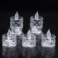 12 Pcs Flameless and Smokeless Decorative Acrylic Candles Transparent Led Tea Light Candle for Gifting, House, Diwali, Christmas, Festival, Events Decor Candles - Shopmania Wholesale