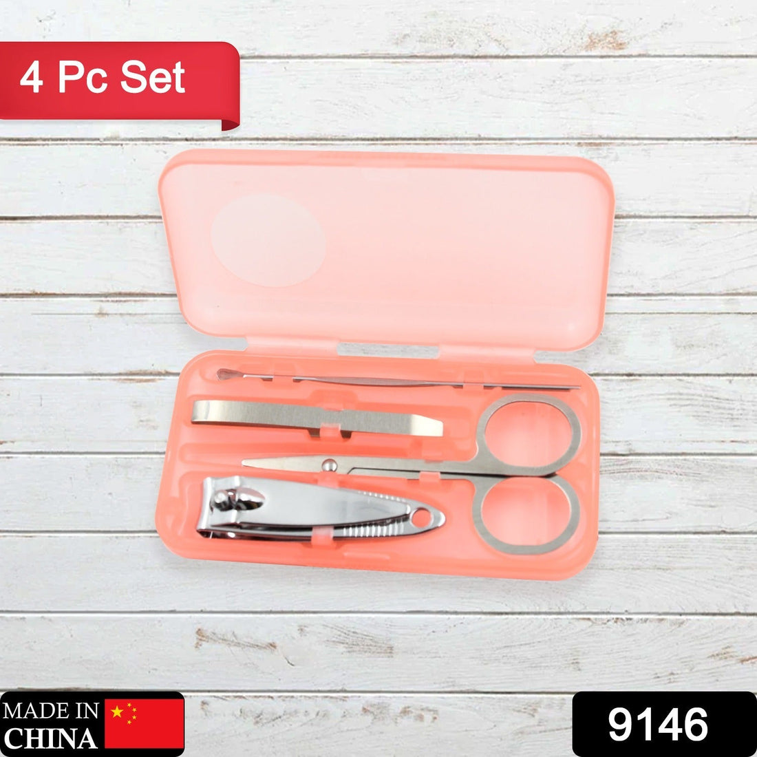 Mini nail clipper set with plastic storage case