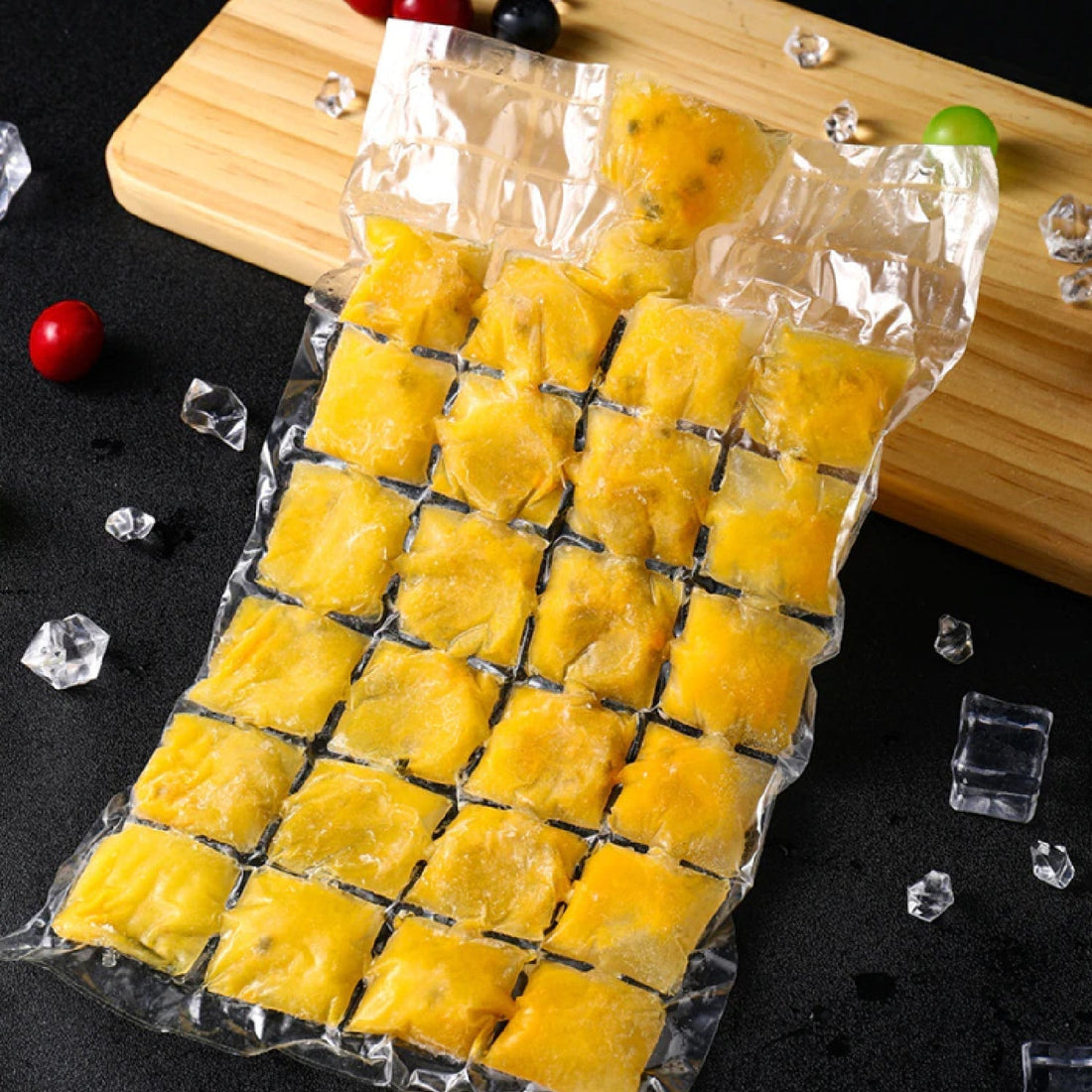 Disposable Ice Cube Bags, Stackable Easy Release Ice Cube Mold Trays Self-Seal Freezing Maker,Cold Ice Pack Cooler Bag for Cocktail Food Wine your brand