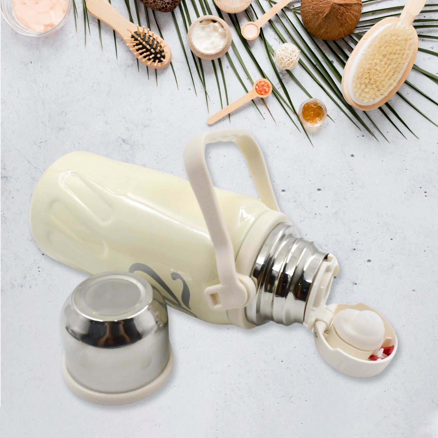 Stainless Steel Vacuum Insulated Water Bottle | Leak Proof Flask for Tea Coffee | Reusable Water Bottle with Hanging Strap | Bottle for Hot & Cold Drinks Wide Mouth Water Flask 1200 ML - Shopmania Wholesale