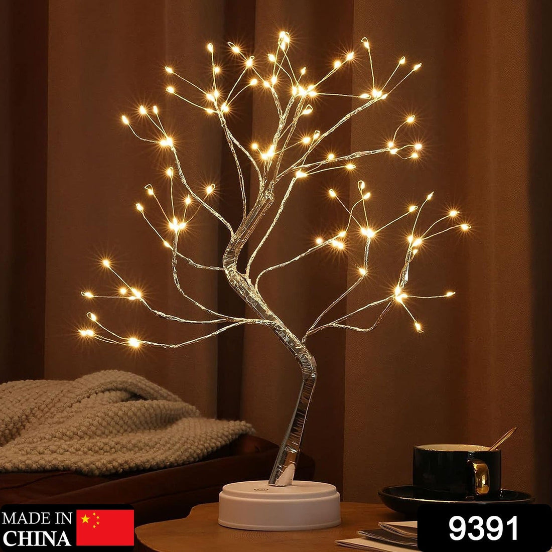 108 LED birch tree lamp with fairy lights
