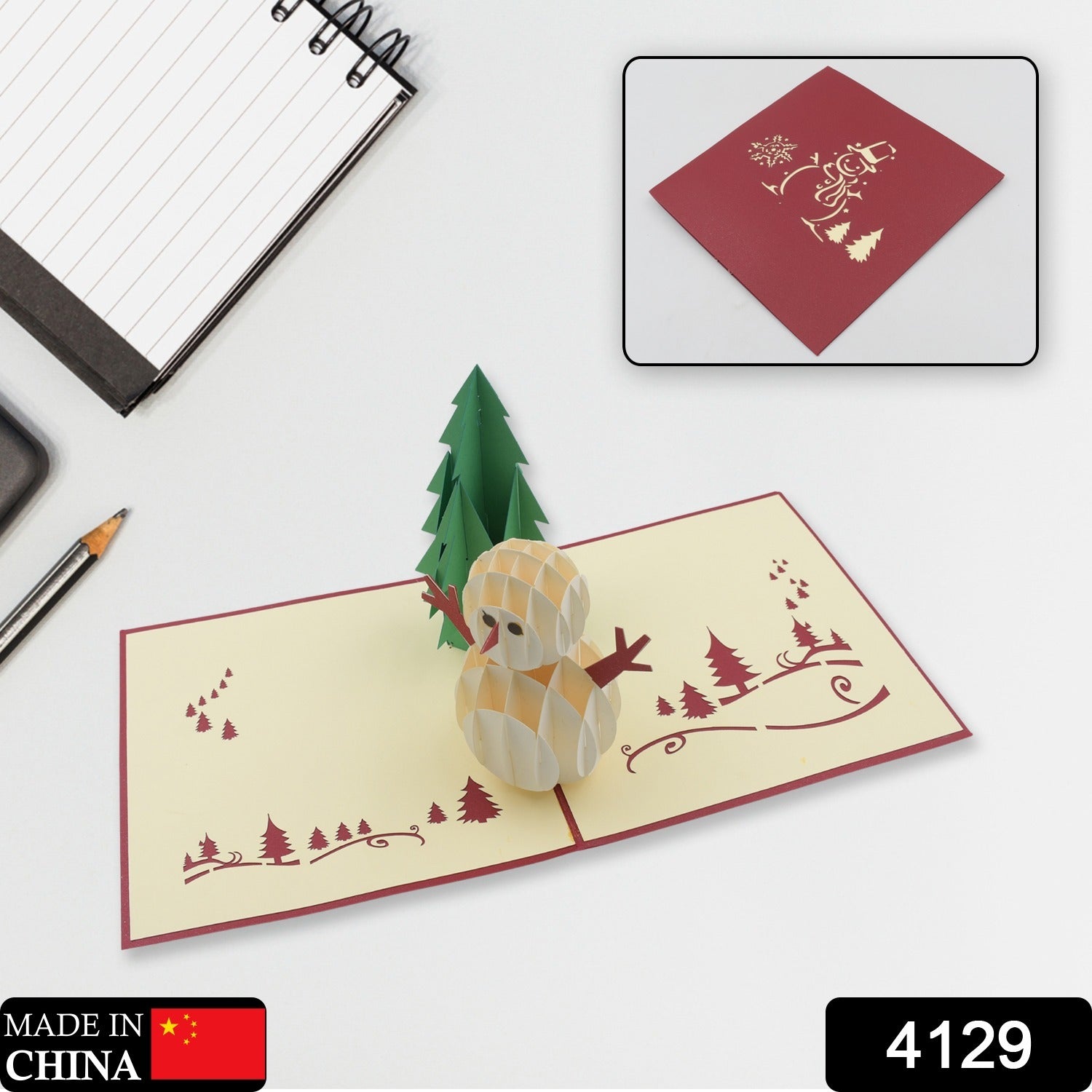3D Pop-Up Greeting Card (1 Pc): Birthday, Love, Christmas your brand