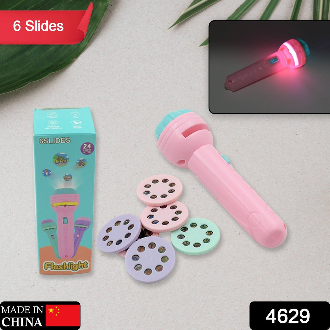 Mini slide projector for kids with animated patterns.