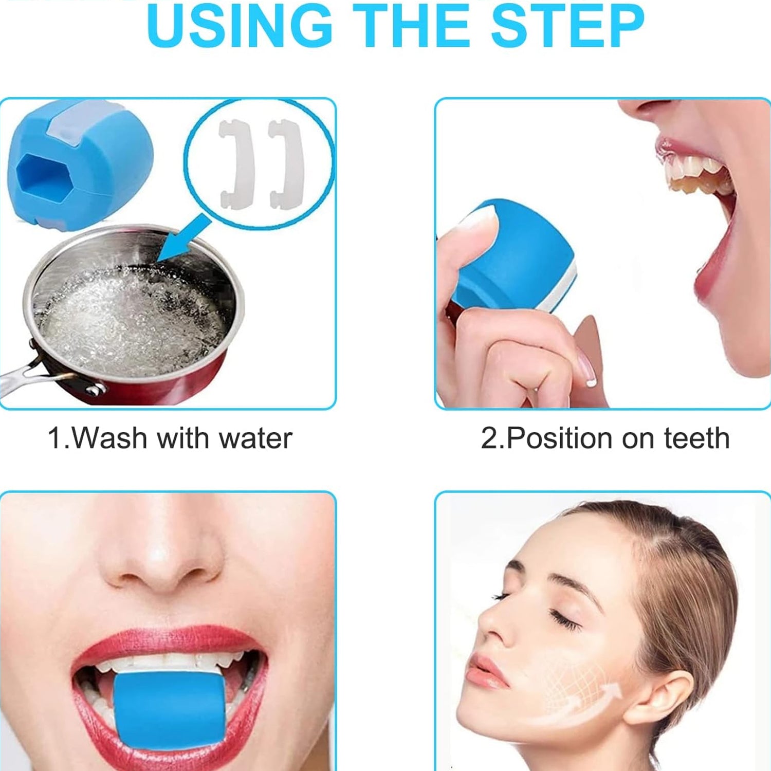 Blue Mouth Exerciser Used To Gain Sharp And Chiselled Mouth Easily And Fast (1 Pc) - Shopmania Wholesale