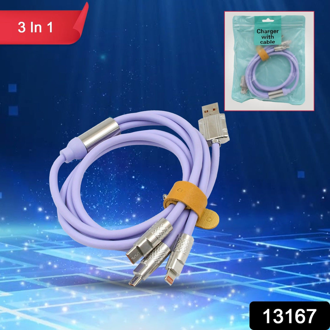 3 in 1 Multi Super Fast Charging Cable (1 Pc) - Shopmania Wholesale
