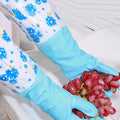 2 Pair Large Blue Gloves For Different Types Of Purposes Like Washing Utensils, Gardening And Cleaning Toilet Etc. - Shopmania Wholesale