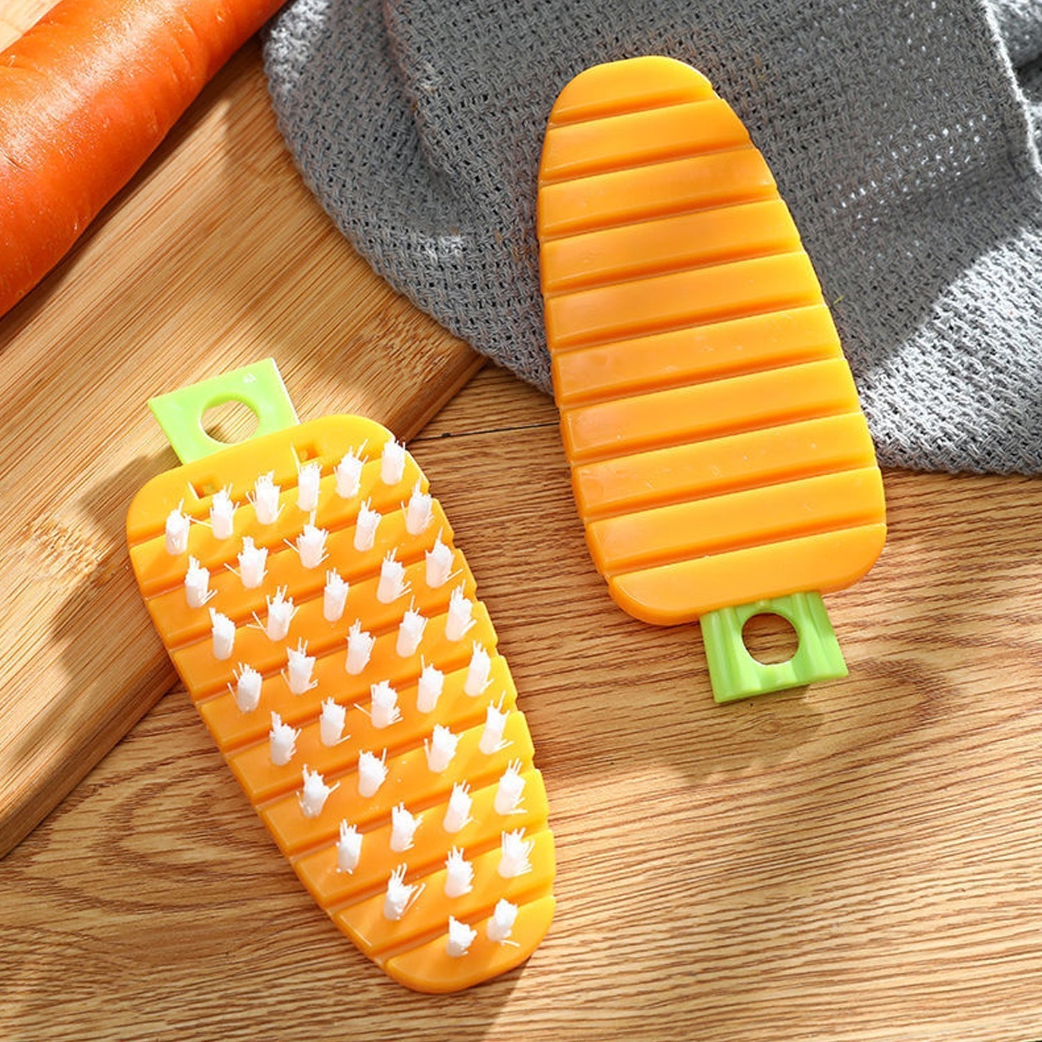 Vegetable Scrubbing Brush, Vegetable Scrubber Nonâ€‘Toxic Fruit Brush Carrot Shape Vegetable Brush for Potato for Vegetable your brand