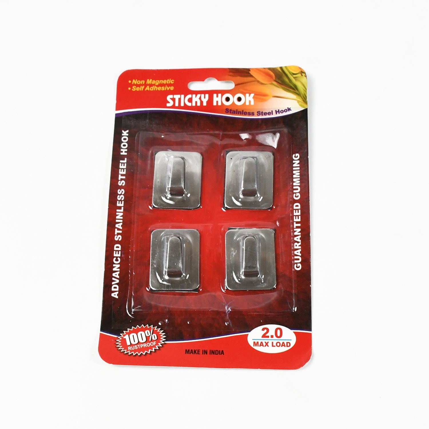 Self- Adhesive Hooks, Heavy Duty Wall Hooks Hangers Stainless Steel Waterproof Sticky Hooks for Hanging Robe Coat Towel Kitchen Bathroom and. your brand