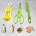 Multifunction Kitchen Tools Stainless Steel and Plastic Kitchen Knife and Scissor Ideal Accessory Set for Kitchen your brand