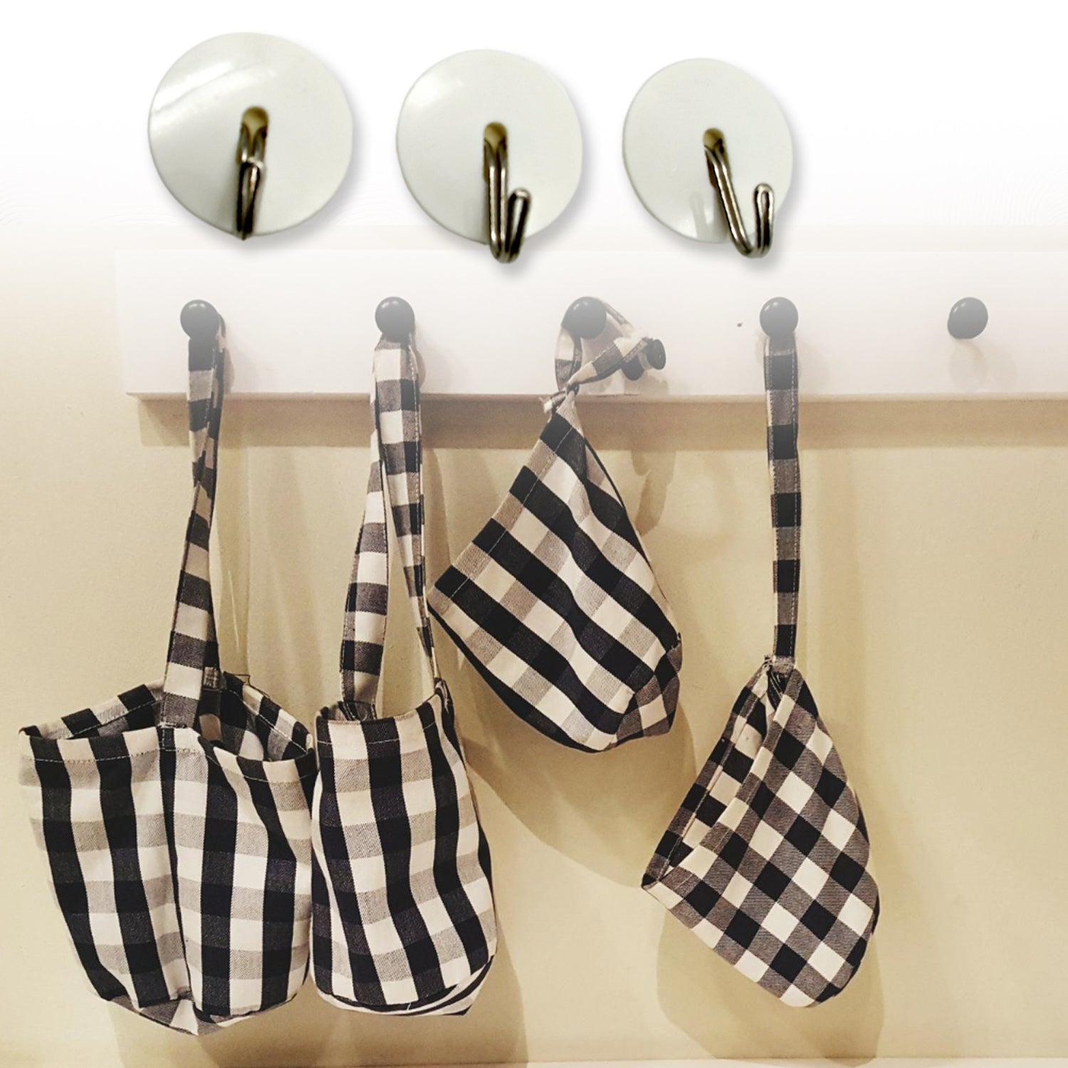 Strong Self-Adhesive Hooks (2 Pc): Heavy Duty, Waterproof, All-Purpose - Shopmania Wholesale