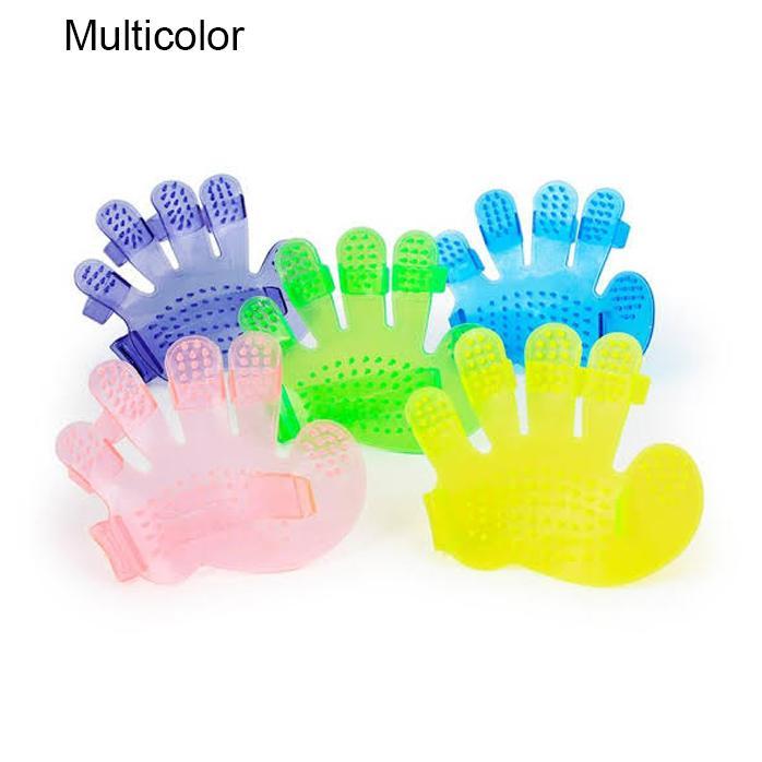Rubber Pet Cleaning Massaging Grooming Glove Brush your brand