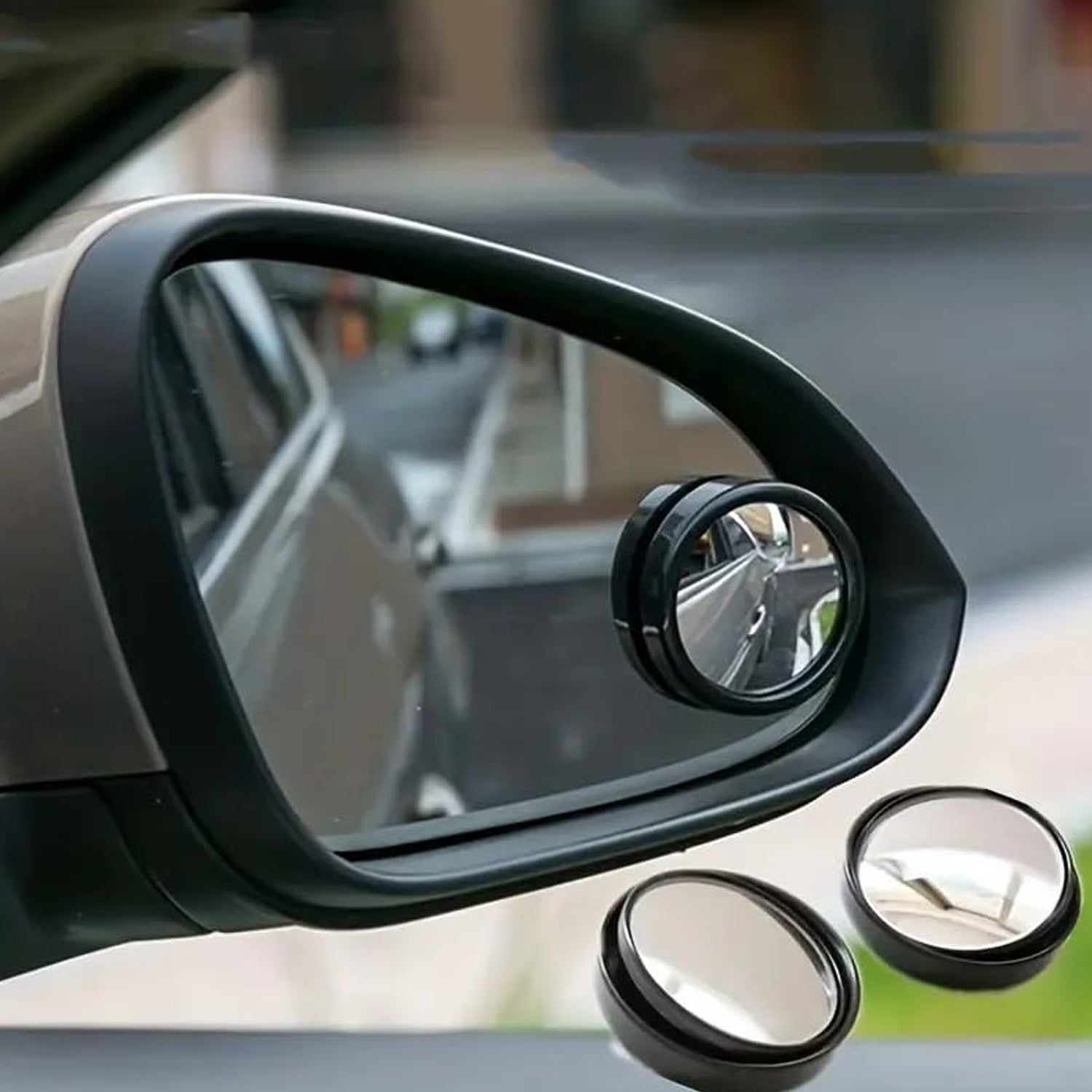 360DEGREE BLIND SPOT ROUND WIDE ANGLE ADJUSTABLE CONVEX REAR VIEW MIRROR - PACK OF 2 - Shopmania Wholesale