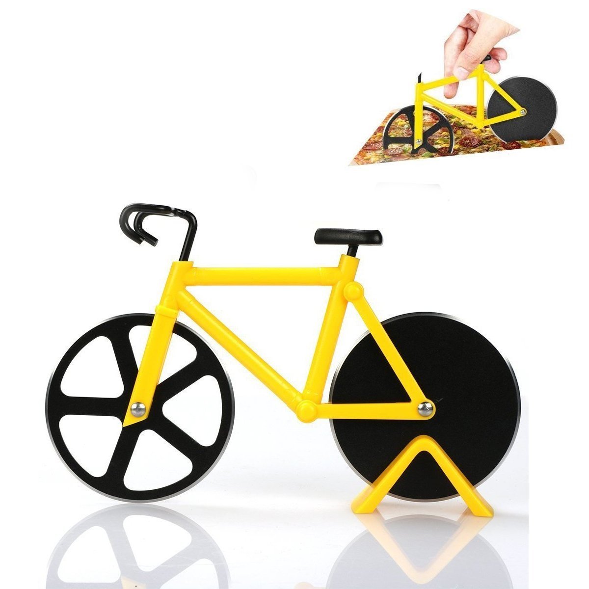 Bicycle Pizza Cutter (1 Pc): Stainless Steel, Unbreakable Handle - Shopmania Wholesale