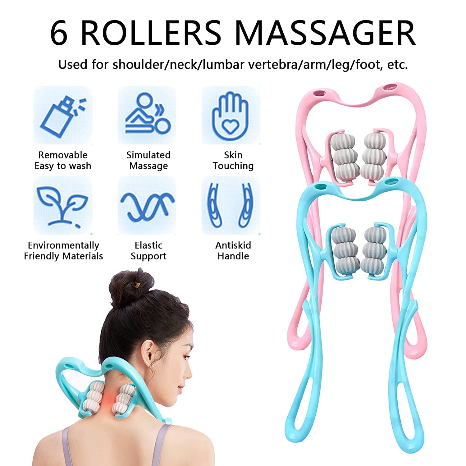 Neck & Shoulder Massager: Portable Relief for Back, Waist & More (1 Pc) - Shopmania Wholesale