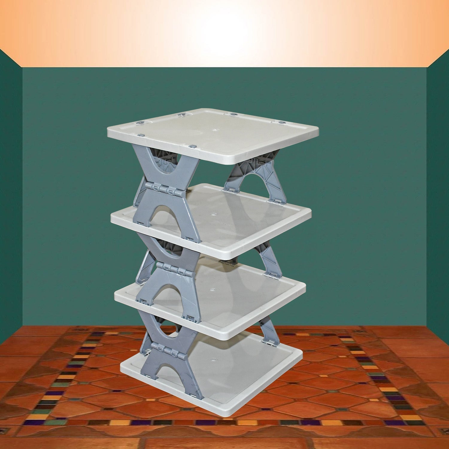 Foldable Shoe Rack (1 Pc, 4 Layers): Space-Saving, Entryway Storage - Shopmania Wholesale