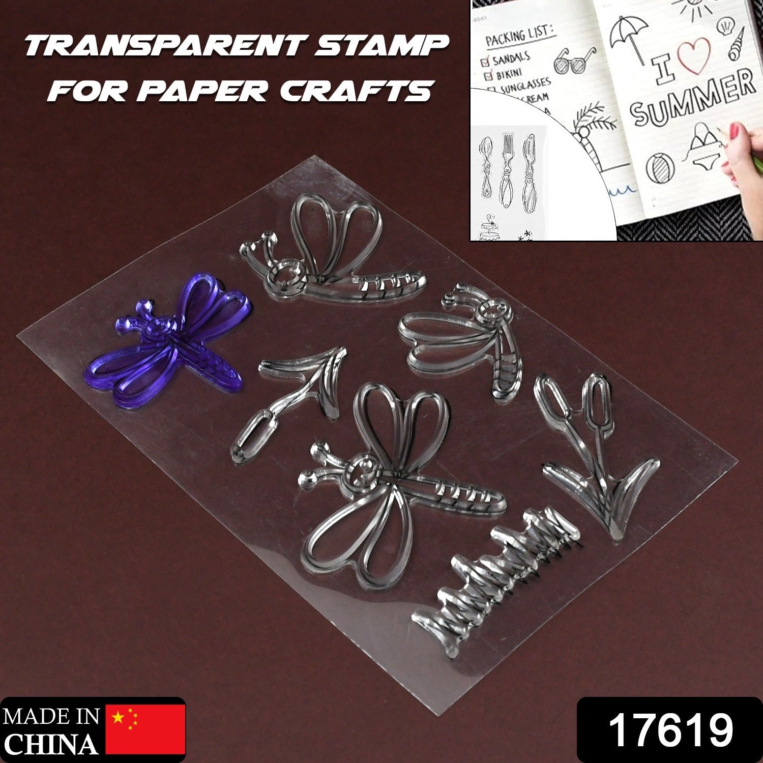 Reusable Rubber Stamp, TPR Stamp DIY Accessories Good Stamping Effect DIY Transparent Stamp Stick Repeatedly for Envelope for Diary for Invitation Letter, Photo Album Decoration for Paper Crafts (Mix Design / 1 Set) - Shopmania Wholesale