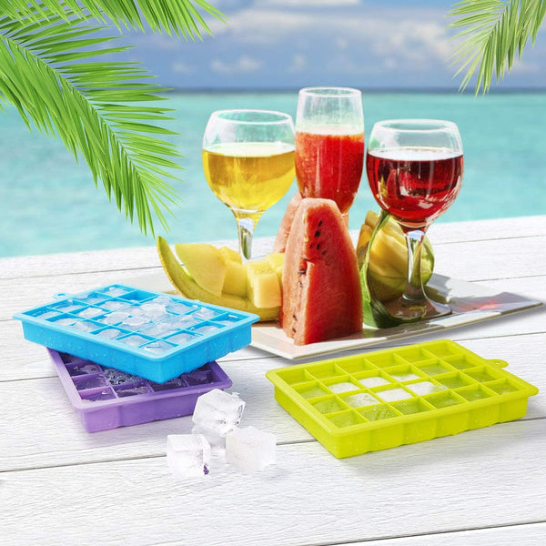 Silicone Ice Cube Trays 24 Cavity Per Ice Tray [Multicolour] your brand