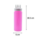 Side view of the bottles with three nozzles, emphasizing their design for easy use and refill