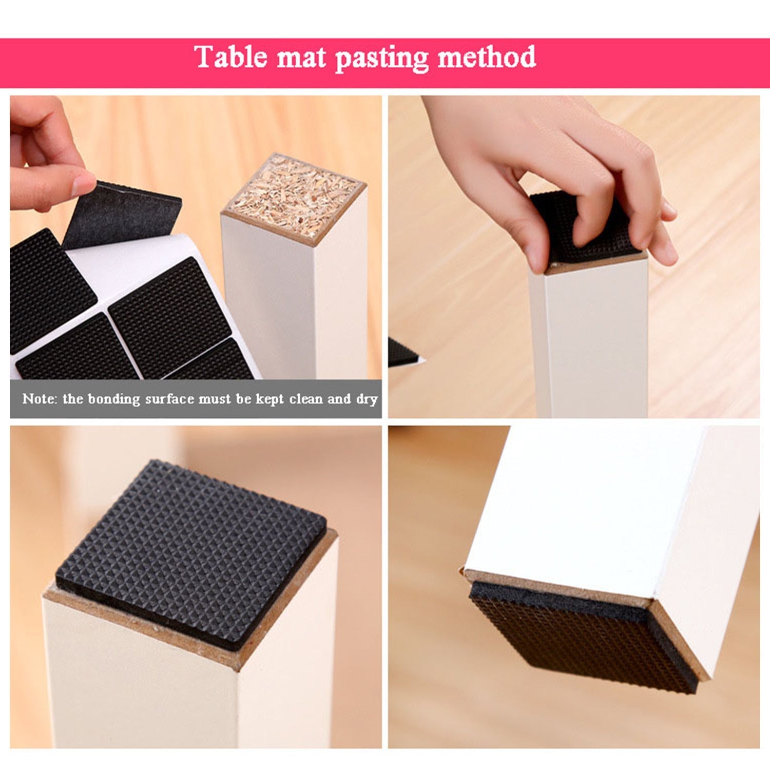 28 pc Rubber furniture Pads Self Sticking Non Slip Furniture Noise Insulation Pads - Shopmania Wholesale