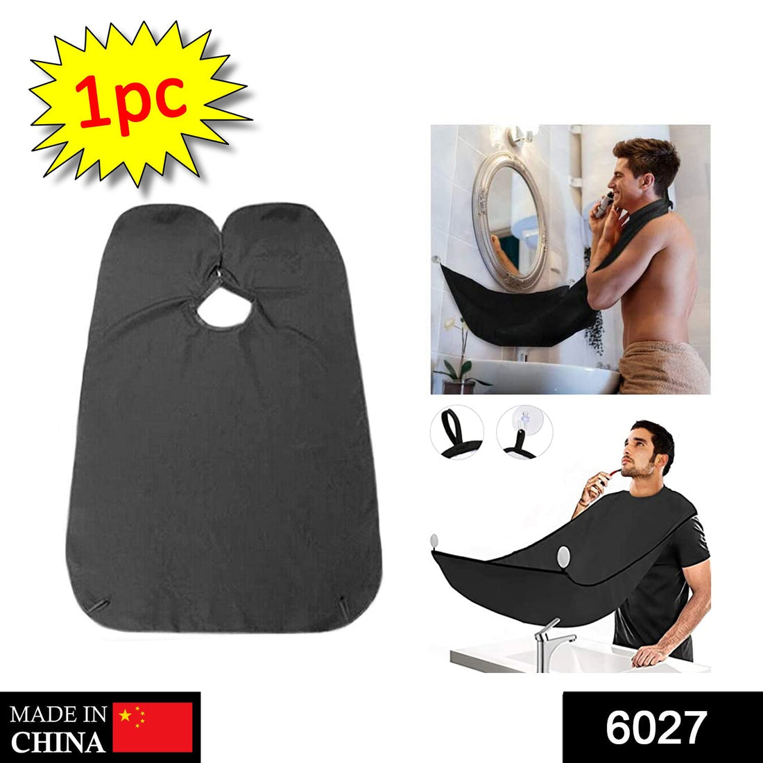 Black Beard Apron Hair Clippings Catcher Grooming Bib - Shopmania Wholesale