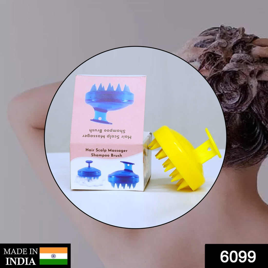 Adjustable hair scalp massager brush for shampooing, designed for effective scalp stimulation
