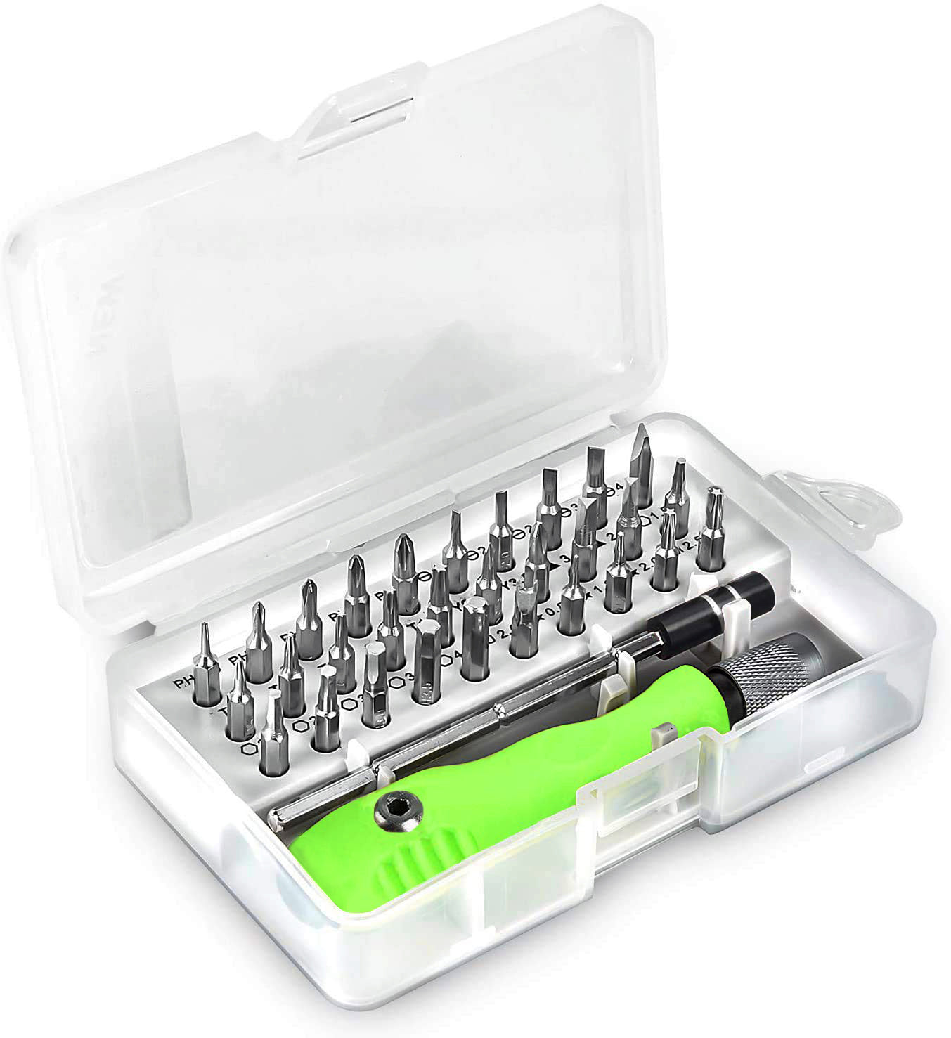 32 in 1 Mini Screwdriver Bits Set with Magnetic Flexible Extension Rod your brand