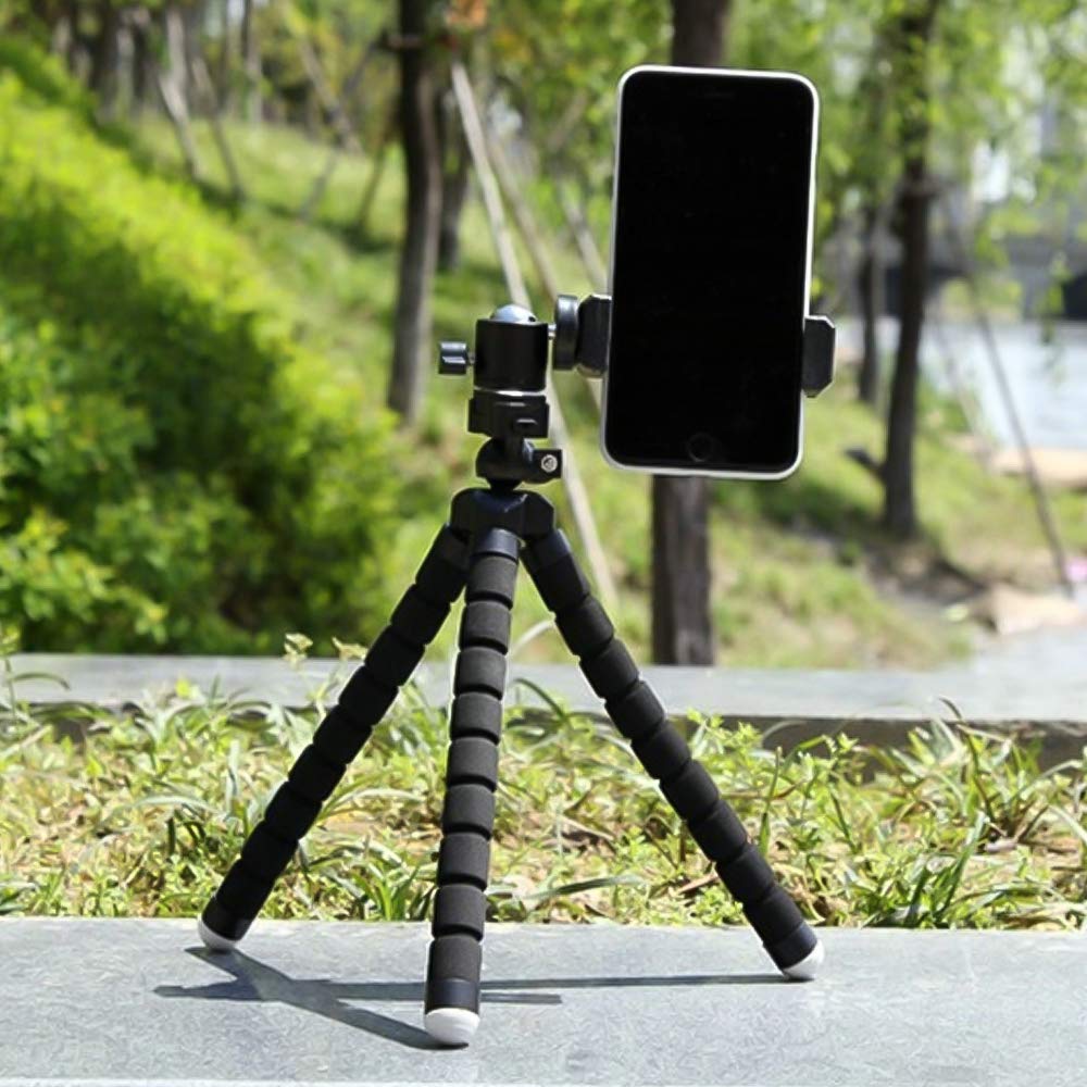 Portable Mini Octopus Tripod Stand with Phone Holder for Live Selfie, Mobile Phone Portable and Adjustable Stent your brand