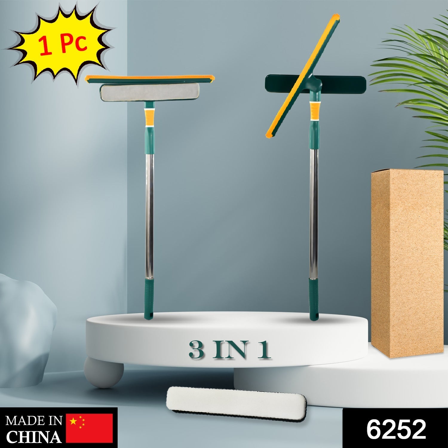 3 IN 1 GLASS WIPER USED IN ALL KINDS OF HOUSEHOLD AND OFFICIAL PLACES FOR CLEANING AND WIPING OF FLOORS, GLASSES AND DUST ETC. - Shopmania Wholesale