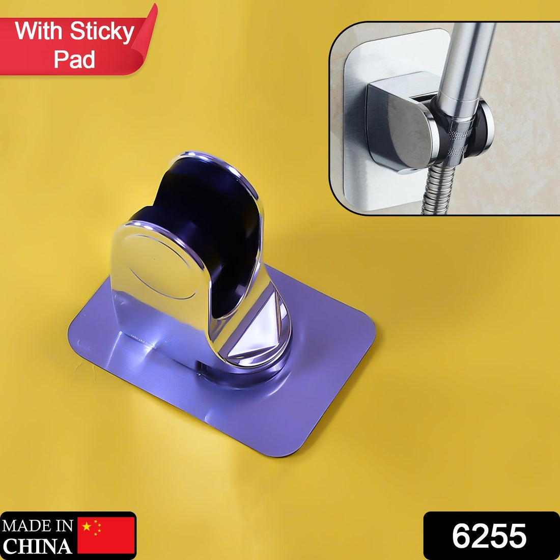 Adhesive handheld shower holder