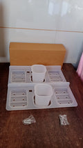 4 in 1 Plastic Soap Dish and plastic soap dish tray used in bathroom and kitchen purposes. your brand