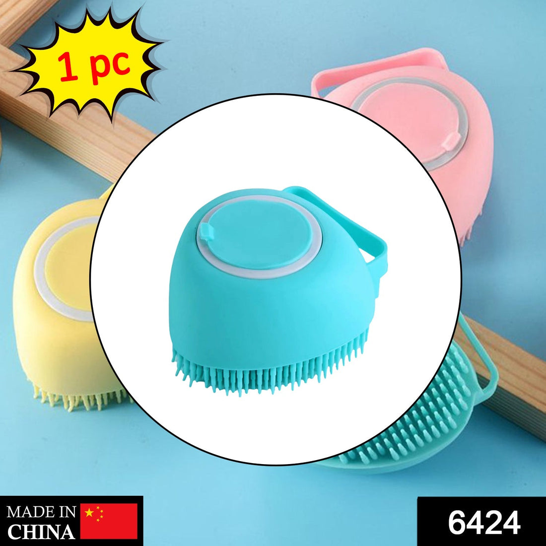 Silicon bath brush for hair, scalp, and body cleaning.