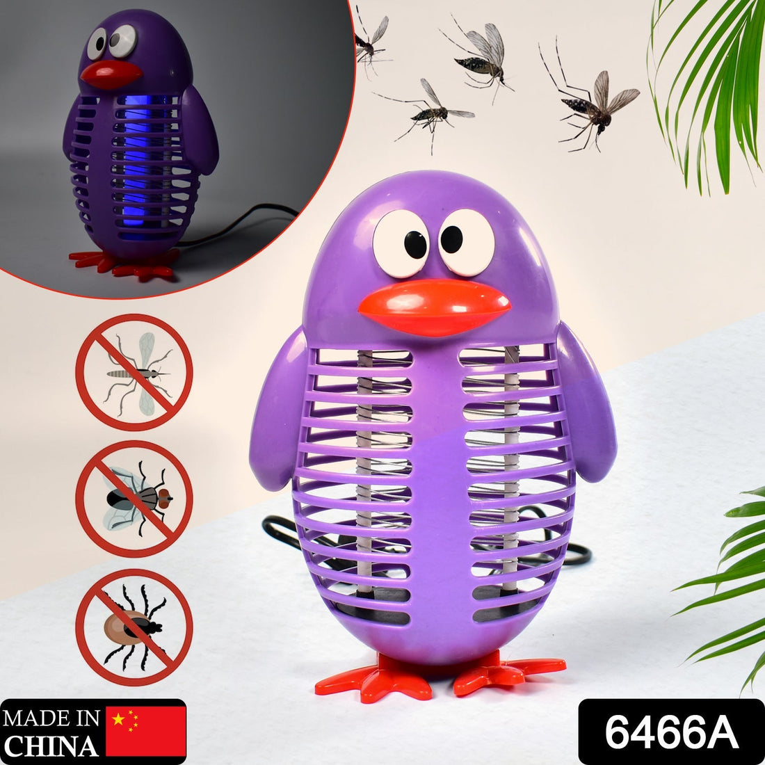 LED mosquito killer lamp, cartoon design