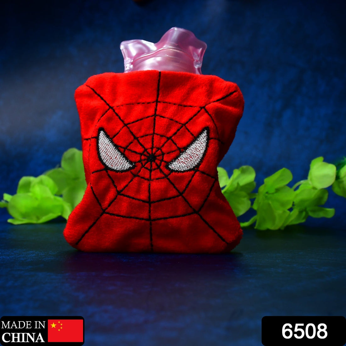 Spiderman hot water bag with cover for pain relief and warmth