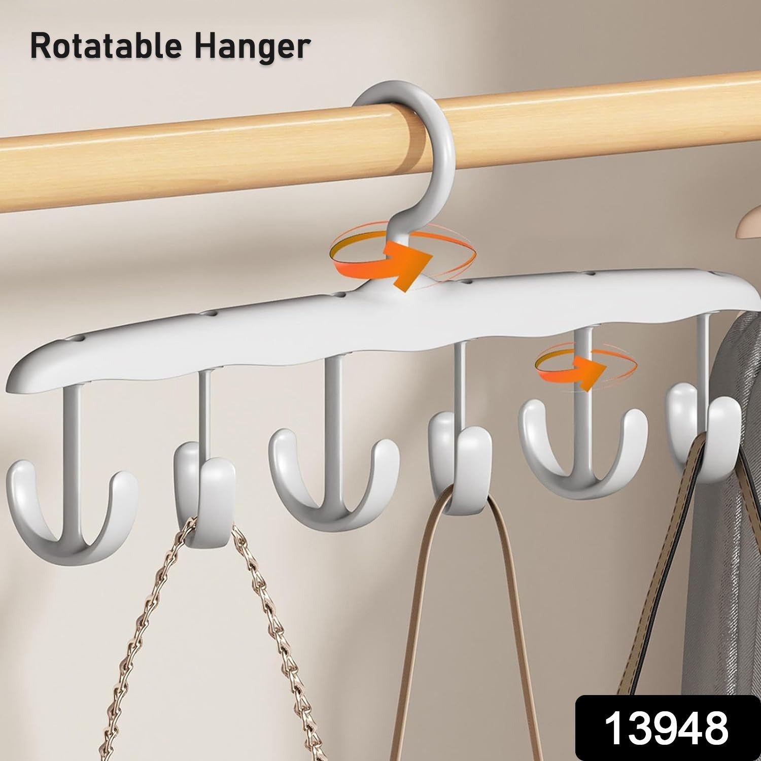 Tank Top Hanger, 12-Hook Space Saving Hanger, Capacity Rotatable Wood Space Saving Hanger Closet Organizers and Storage for Dorm & Apartment for Tank Top - Shopmania Wholesale