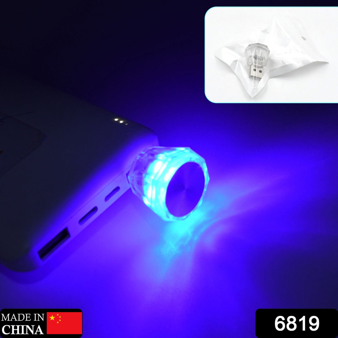 Mini USB LED light for car and home, diamond shape, mix color.
