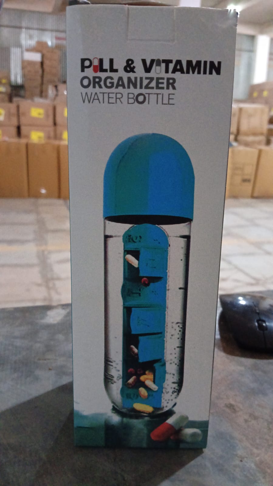 Pill & Vitamin Bottle, Water Bottle Multi Functional Use for Traveling & Outdoor Use Water Bottle, Travelling kit, Summer Special Bottle (600 Ml /  Mix Color ) - Shopmania Wholesale