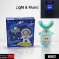 Electric Toothbrush With Light & Music, Kids U-Shaped 360Â° USB Rechargeable Plastic Automatic Toothbrush Portable Adjustable Cleaning Whitening Toothbrush with USB Charging Function Plastic + ABS for Kids your brand