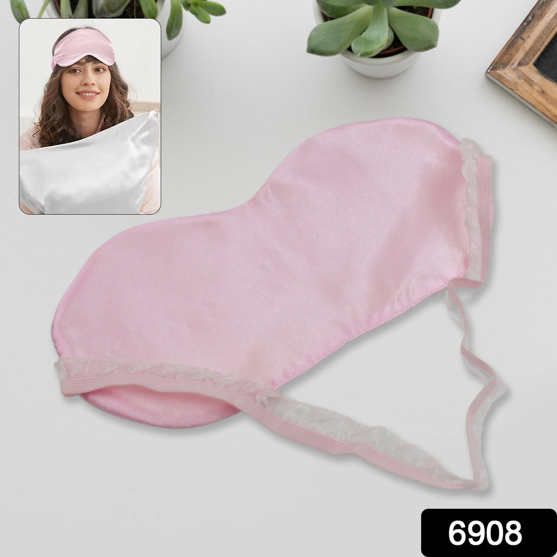 Soft satin sleep mask, blindfold for travel, light-blocking, comfortable.