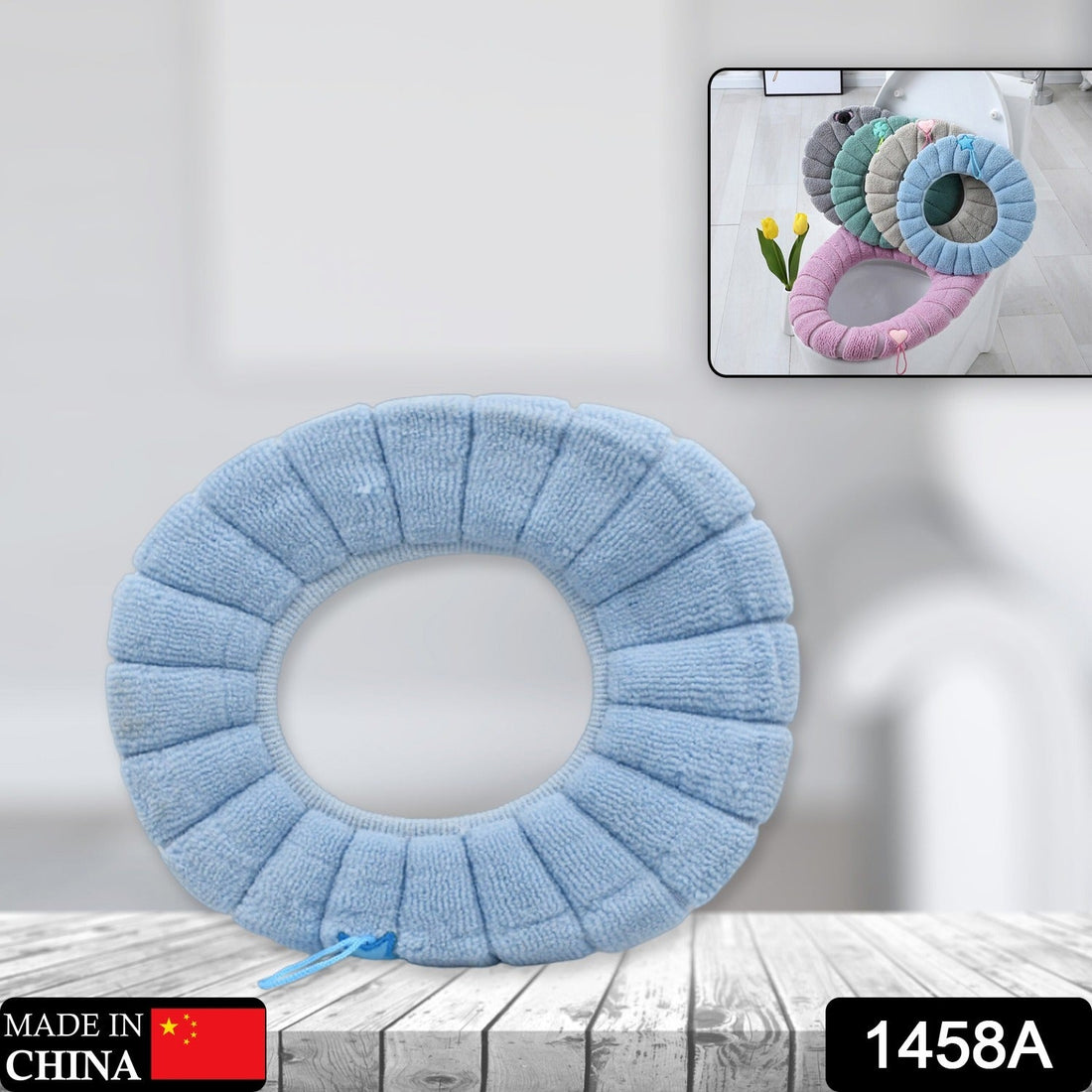 Plush toilet seat mat cover cushion, designed for winter with soft, comfortable fabric